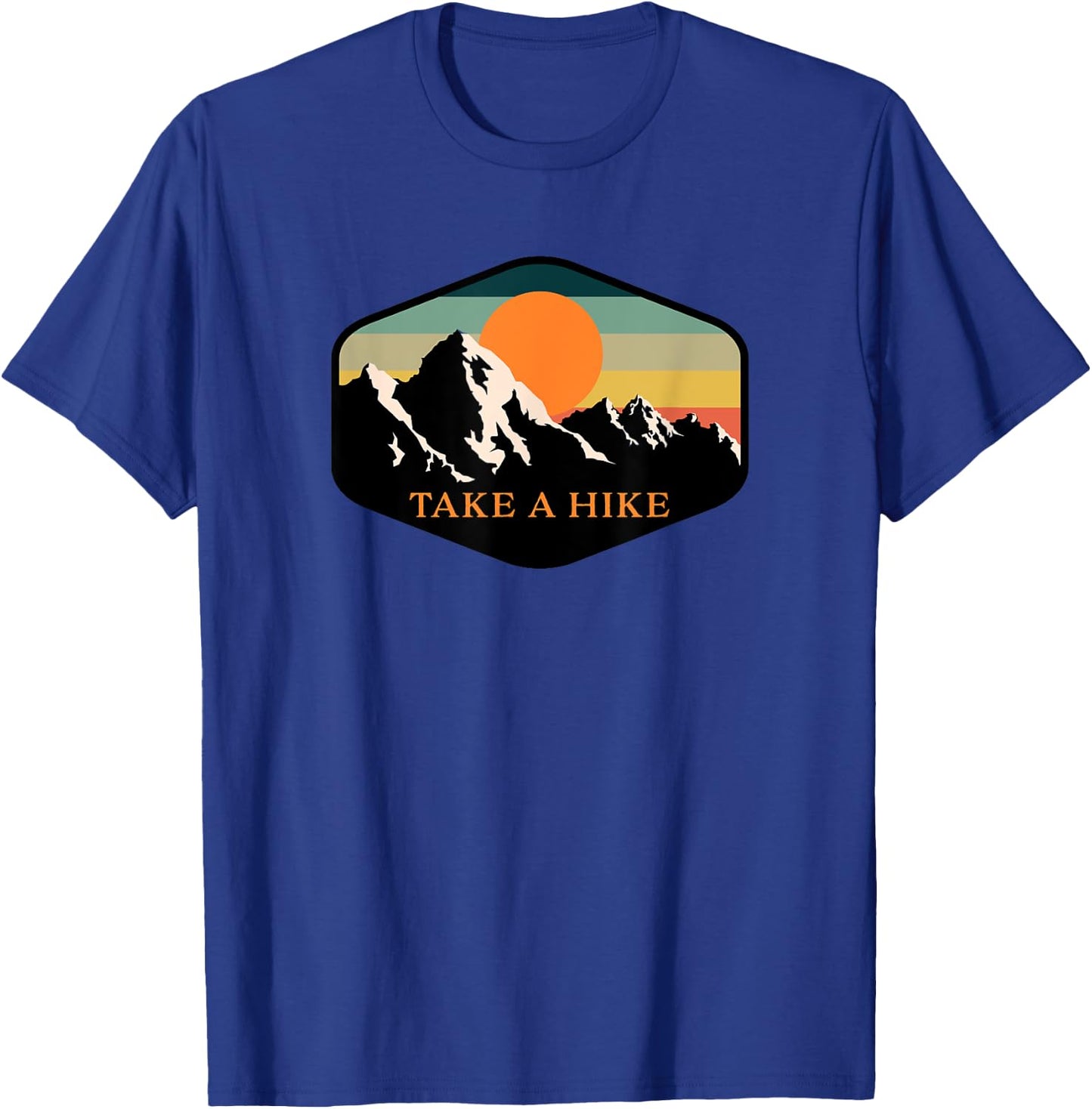 Outdoor Adventures by Esi Images Take a Hike Retro Vintage -adult Hiking - Black - S T-Shirt - T-Shirt | Royal
