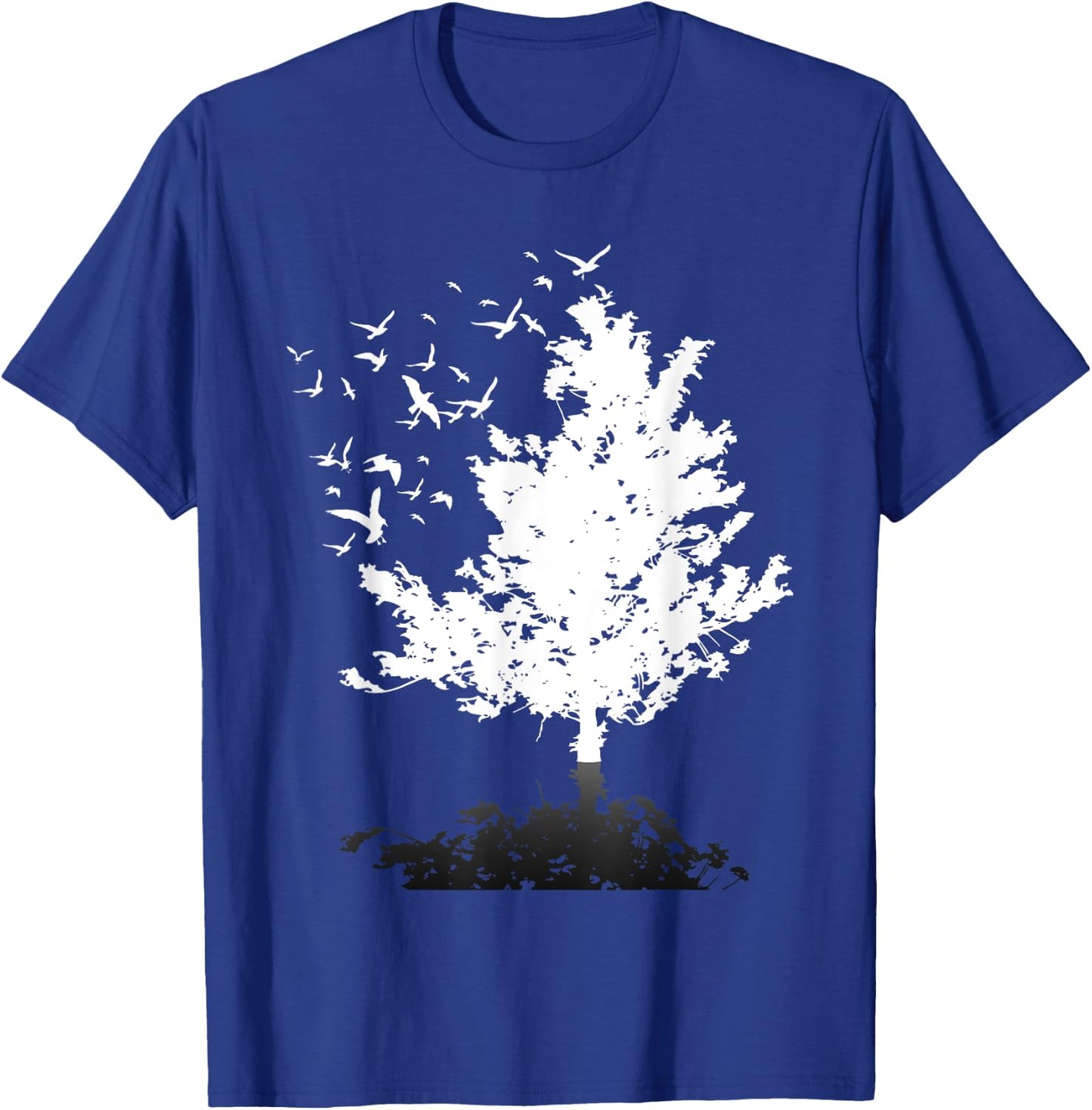 Outdoors Wildlife Flock Of Birds Forest Trees Nature T-Shirt - T-Shirt | Royal