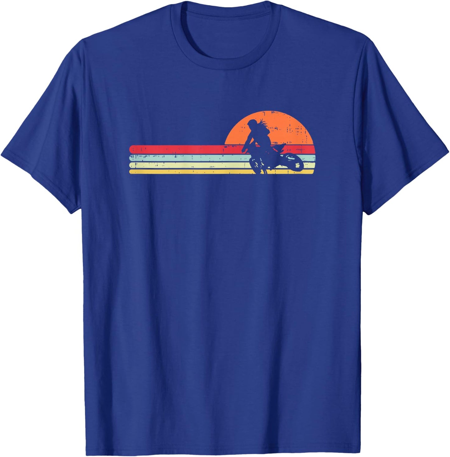 Dirt Bike Motocross Girl Retro Track Racing Motorcycle Gift T-Shirt - T-Shirt | Royal