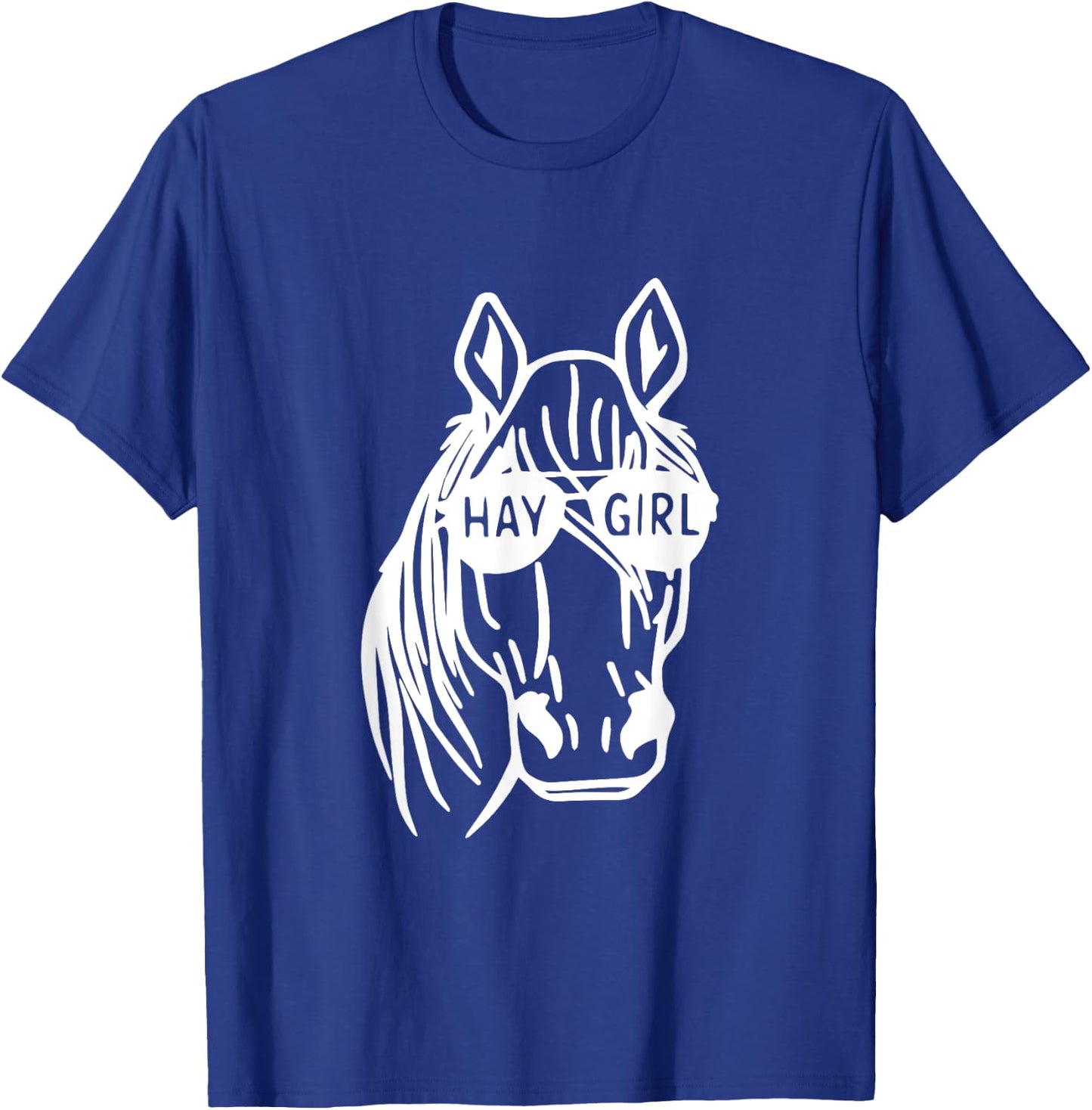 Horse Riding Cowgirl Farming Mare Lovers Hay Girl T-Shirt - T-Shirt | Royal