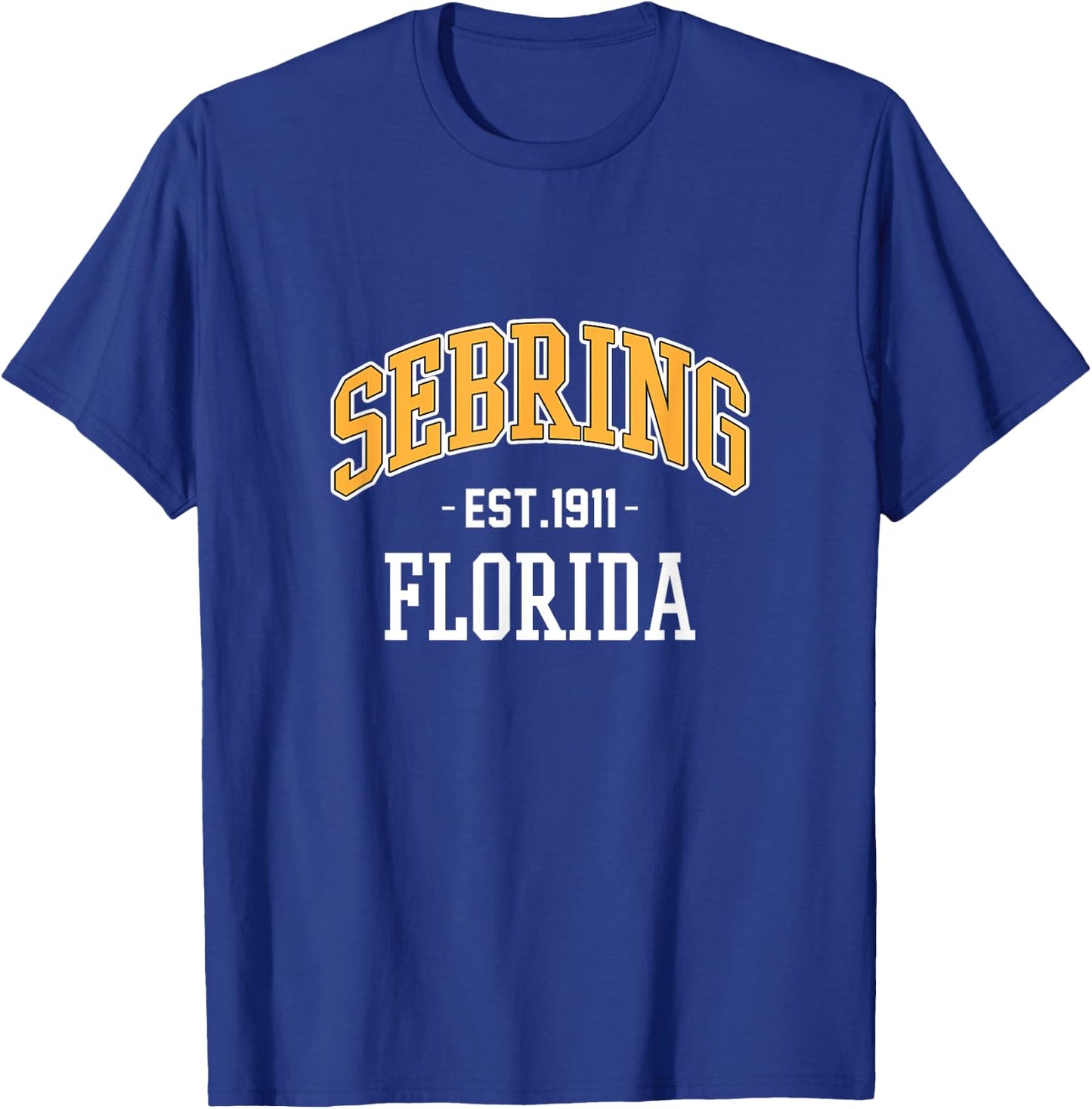 Sebring Florida Fl Map Est 1911 T-Shirt - T-Shirt | Royal