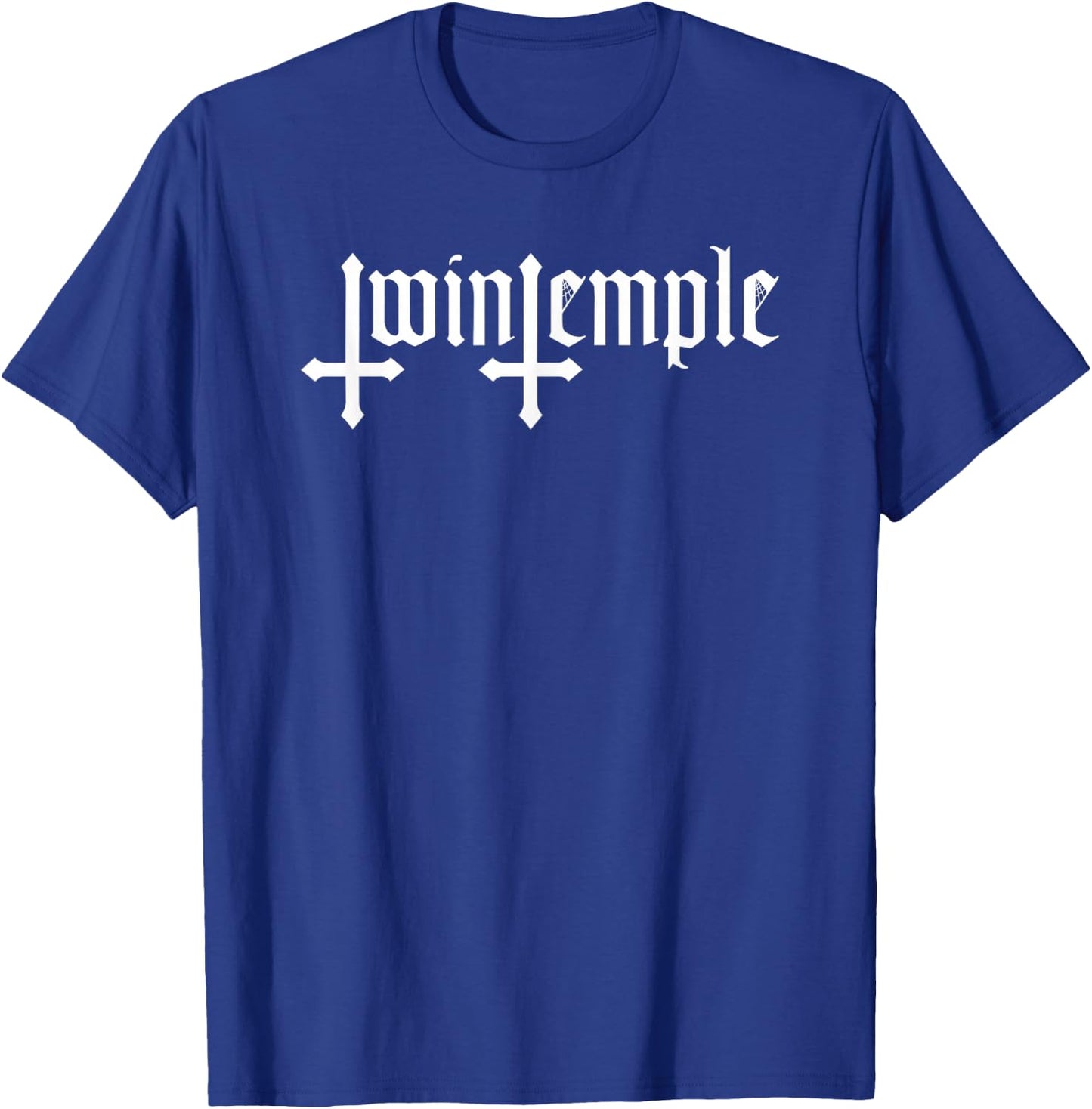 Twin Temple White Drip Logo T-Shirt - T-Shirt | Royal