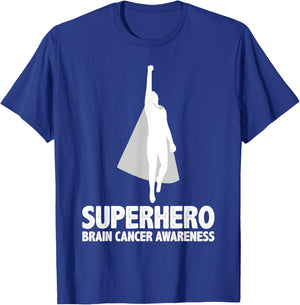 Superhero Men - Brain Cancer Awareness T-Shirt - T-Shirt | Royal