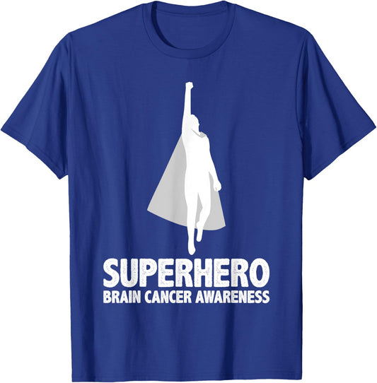 Superhero Men - Brain Cancer Awareness T-Shirt - T-Shirt | Royal