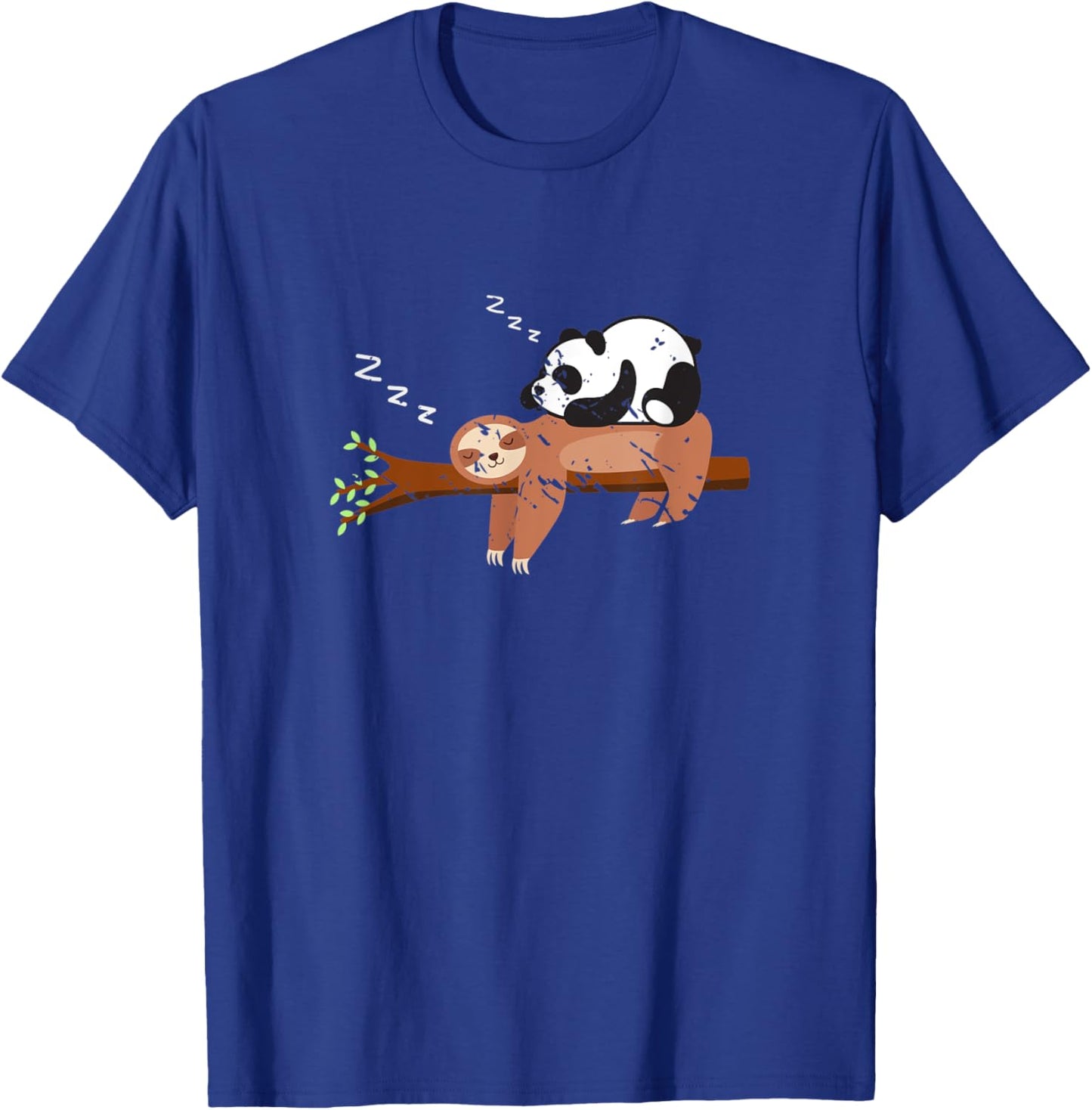 Cute Animals Gift Panda Sloth T-Shirt - T-Shirt | Royal