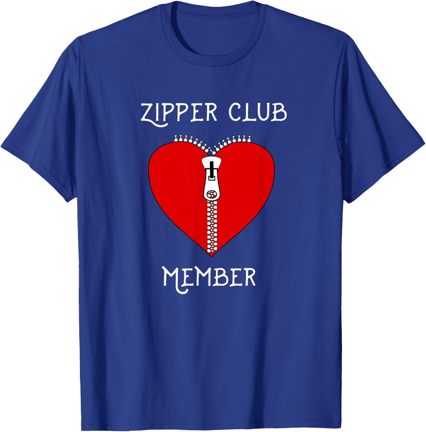 Zipper Club Member Graphic Heart Surgery Survivor T-Shirt - T-Shirt | Royal
