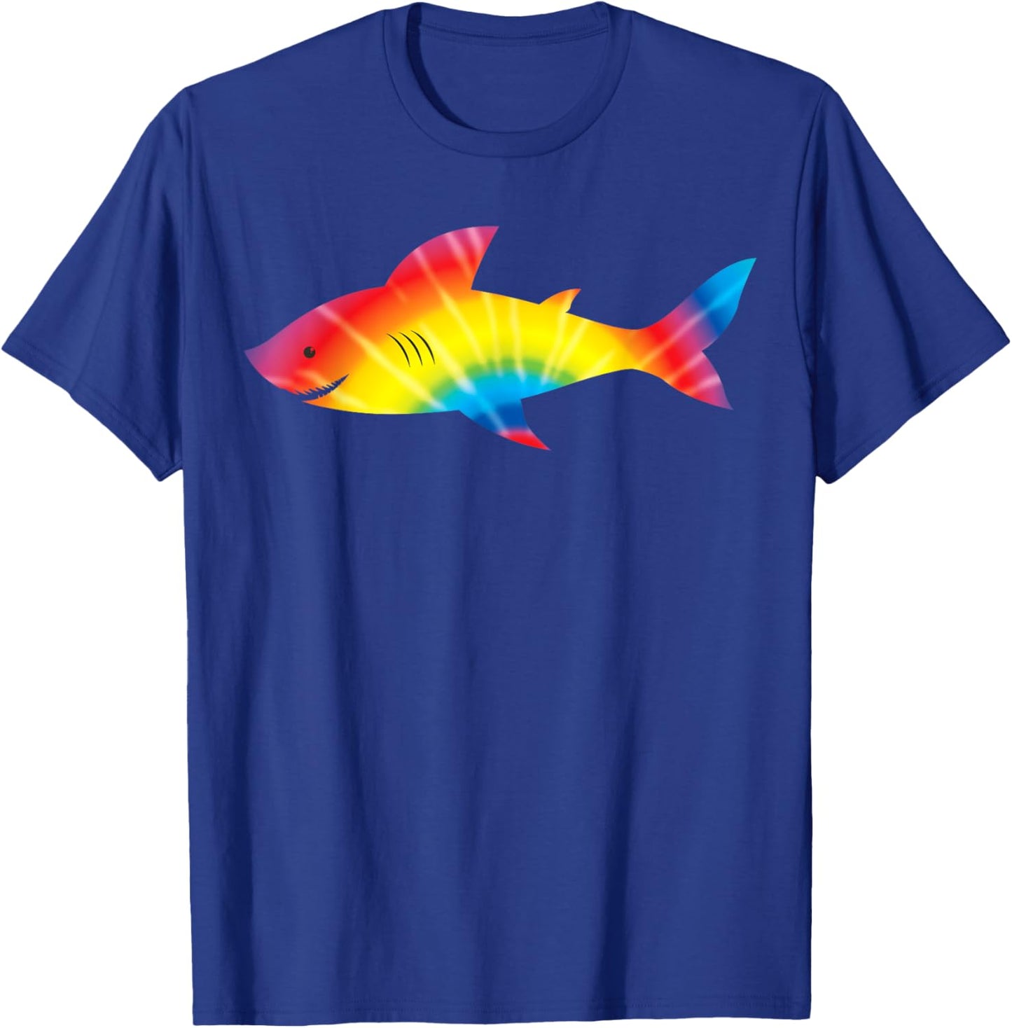Shark Tie Dye Rainbow | Jawsome Men Women Kids Boys T-Shirt - T-Shirt | Royal