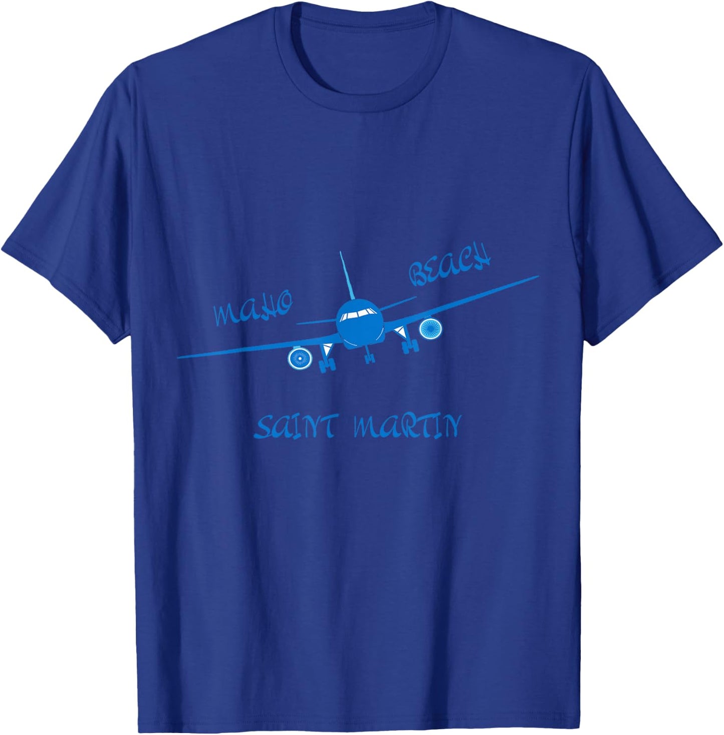 Maho Beach Saint Martin Airplane T-Shirt - T-Shirt | Royal