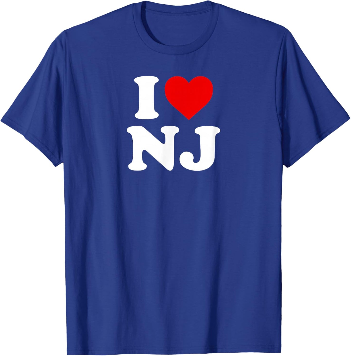 I Love NJ Heart New Jersey T-Shirt - T-Shirt | Royal