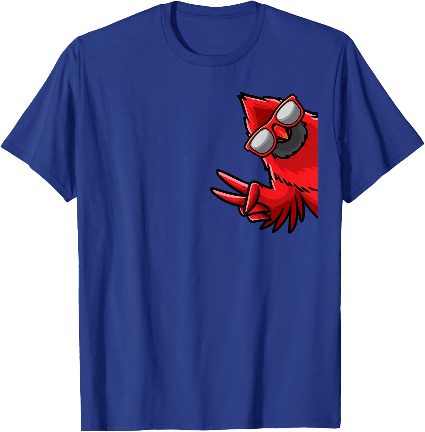 Northern Cardinal Bird Red Cardinal From Side T-Shirt - T-Shirt | Royal