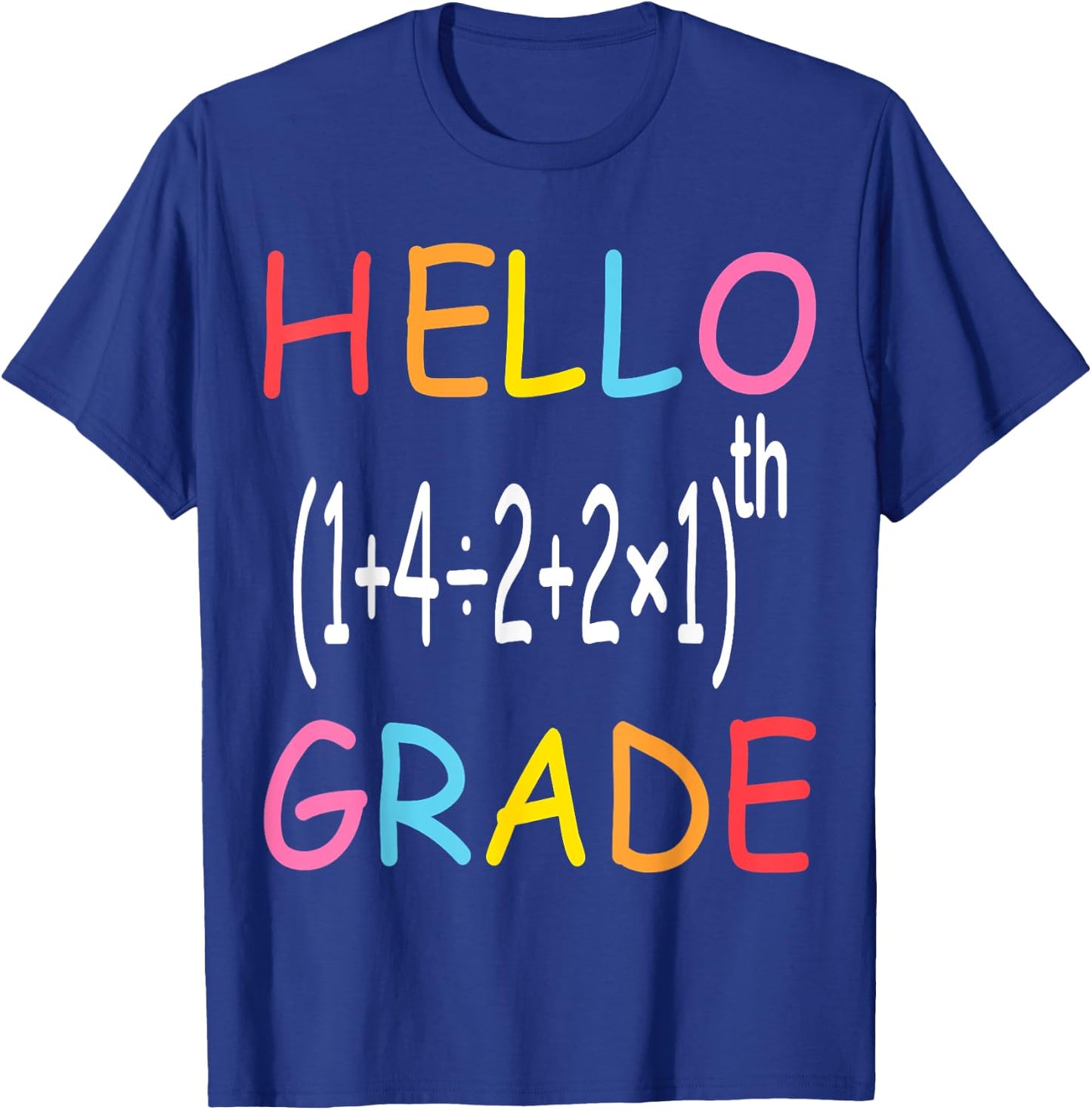 Back to School Hello Fifth Grade Equation Math Teacher Funny Men Women Girls Kids T-Shirt - T-Shirt | Royal