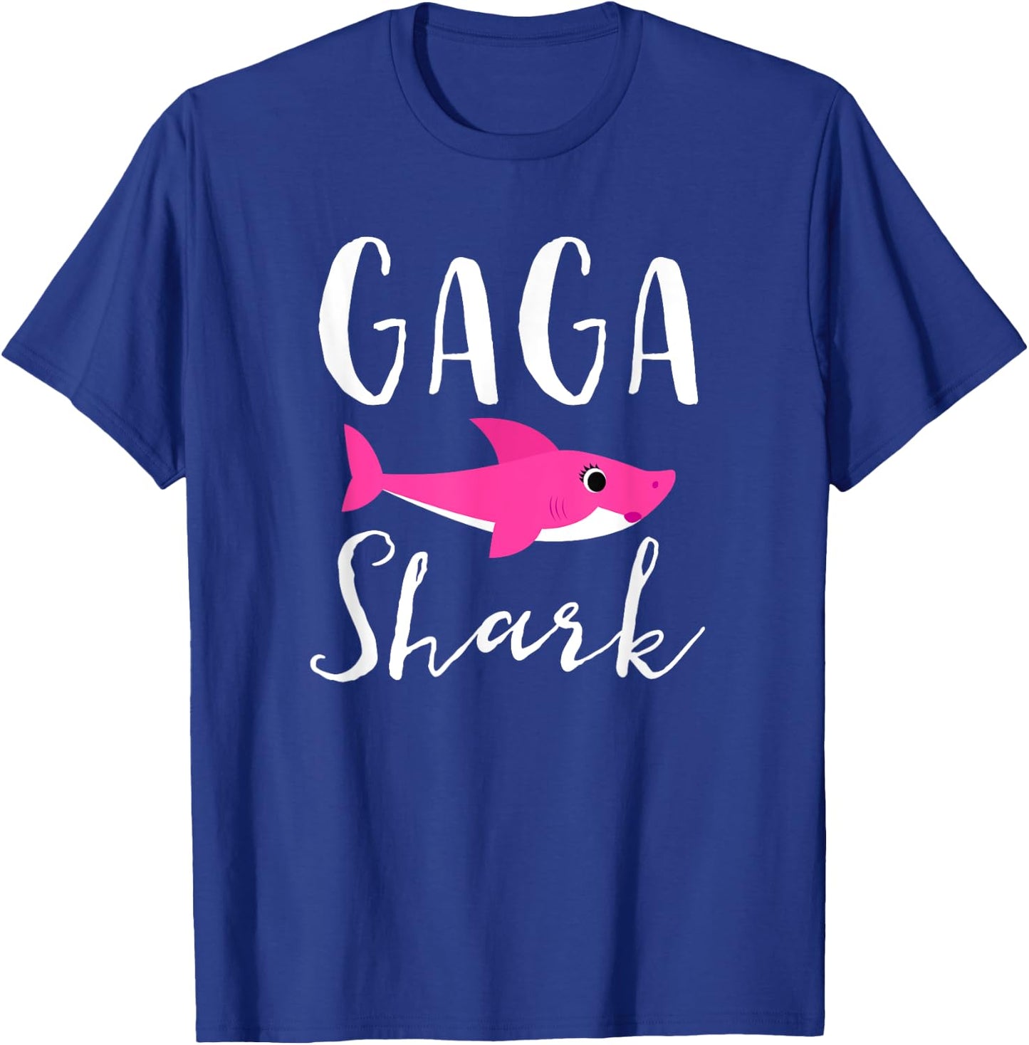 Gaga Shark Grandma Grandmother Pink Shark Graphic T-Shirt - T-Shirt | Royal