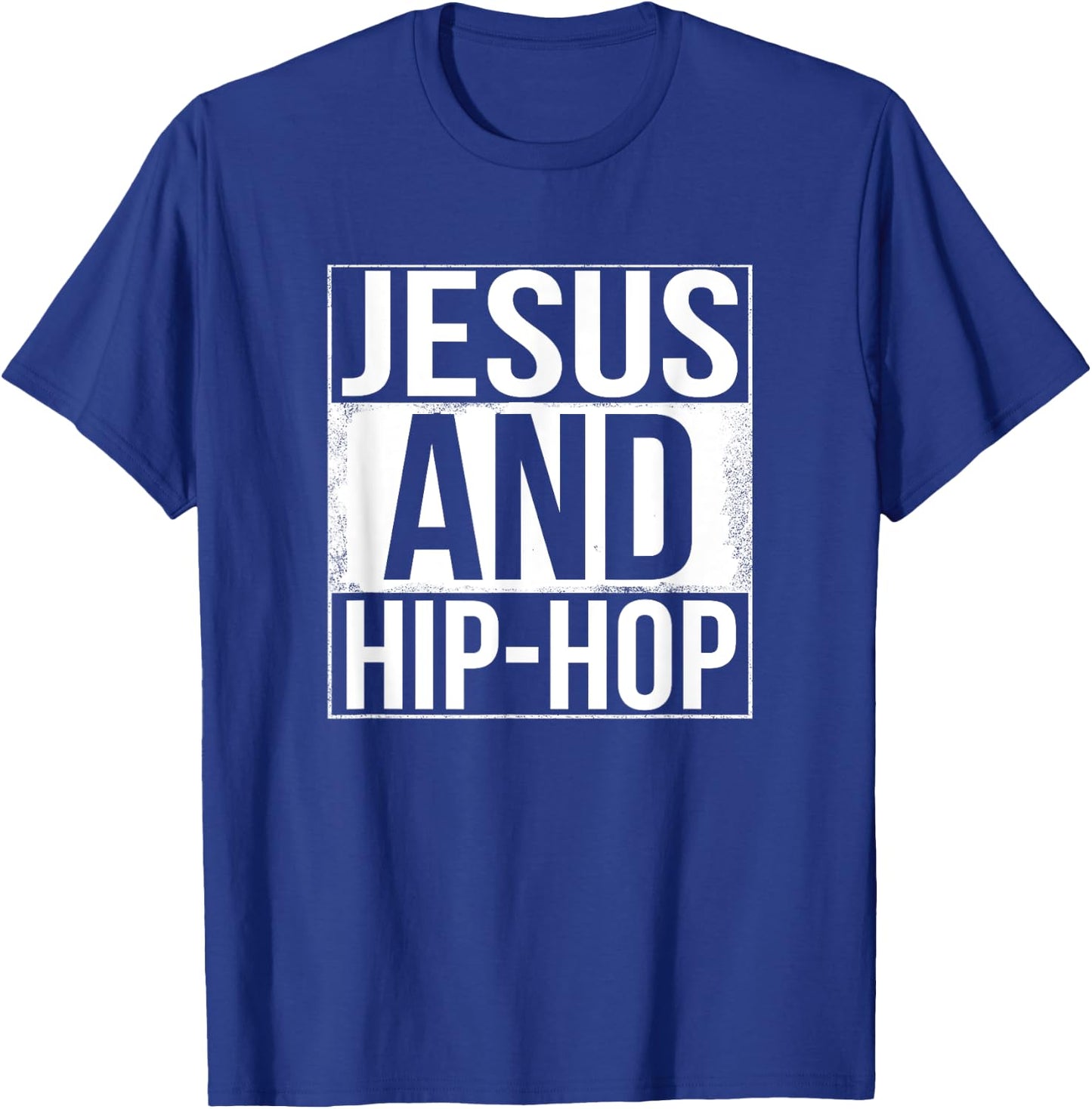 Jesus And Hip Hop T Shirt Funny Retro Vintage Christian T-Shirt - T-Shirt | Royal