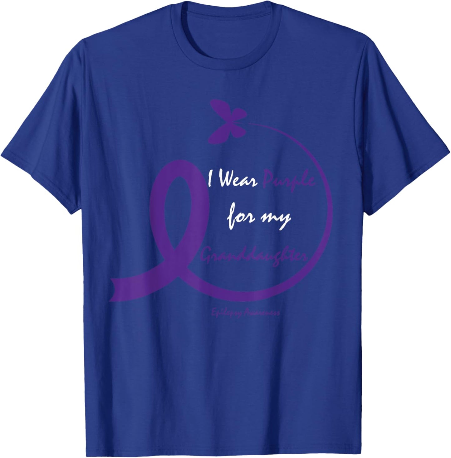 Products Gifts Wear Purple Granddaughter Epilepsy Awareness T-Shirt - T-Shirt | Royal