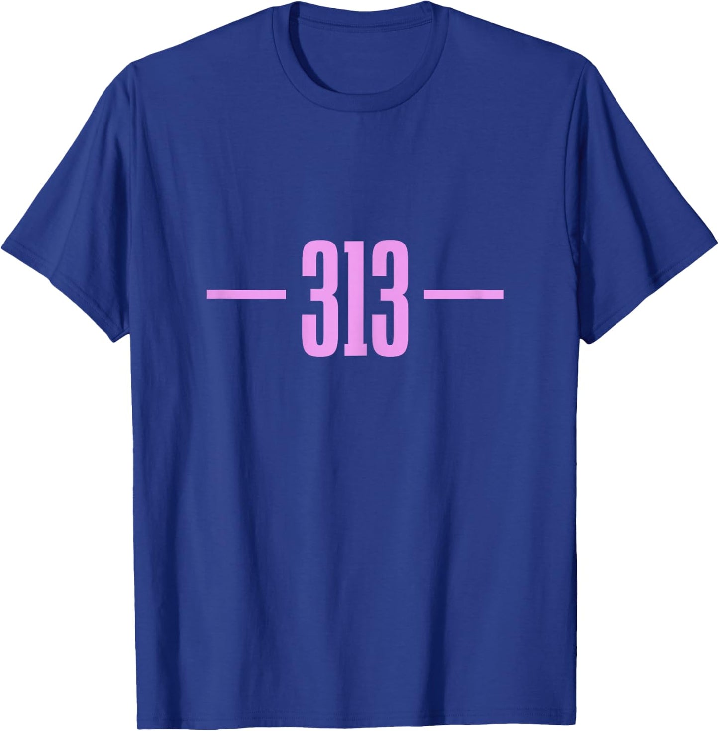 Detroit Michigan 313 Area Code Pride Retro T-Shirt - T-Shirt | Royal