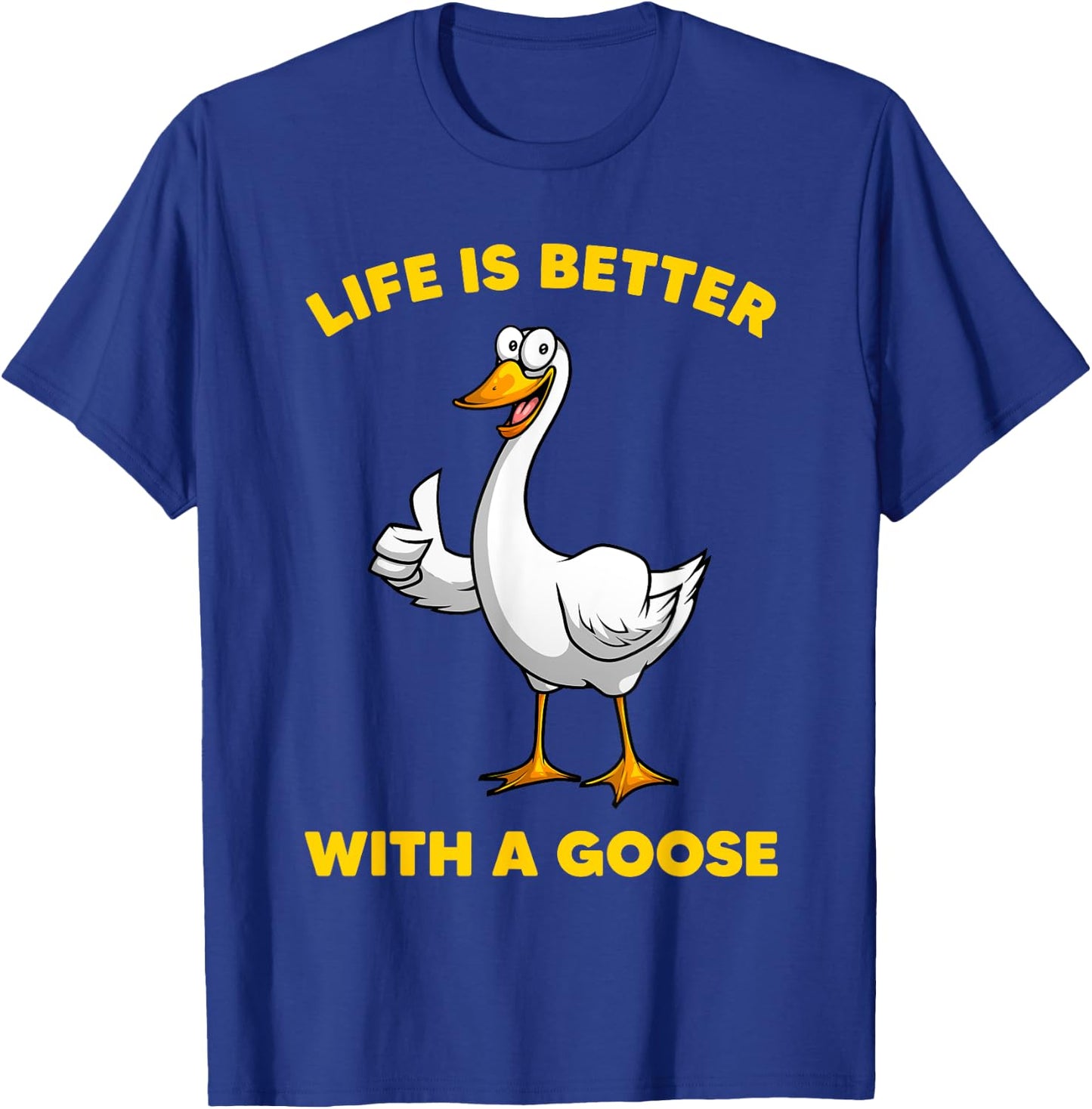 Cute Goose Design Women Toddler Grey White Goose Fan T-Shirt - T-Shirt | Royal