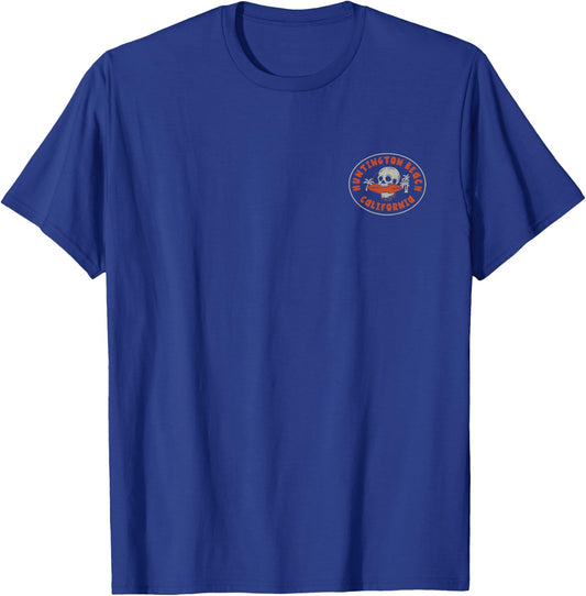 Huntington Beach California CA Retro Surfer Front & Back Women T-Shirt - T-Shirt | Royal