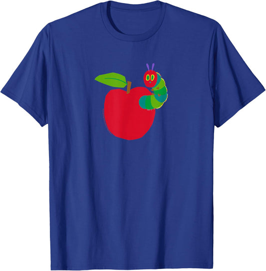 Eric Carle The Very Hungry Caterpillar in Apple Book T-Shirt - T-Shirt | Royal