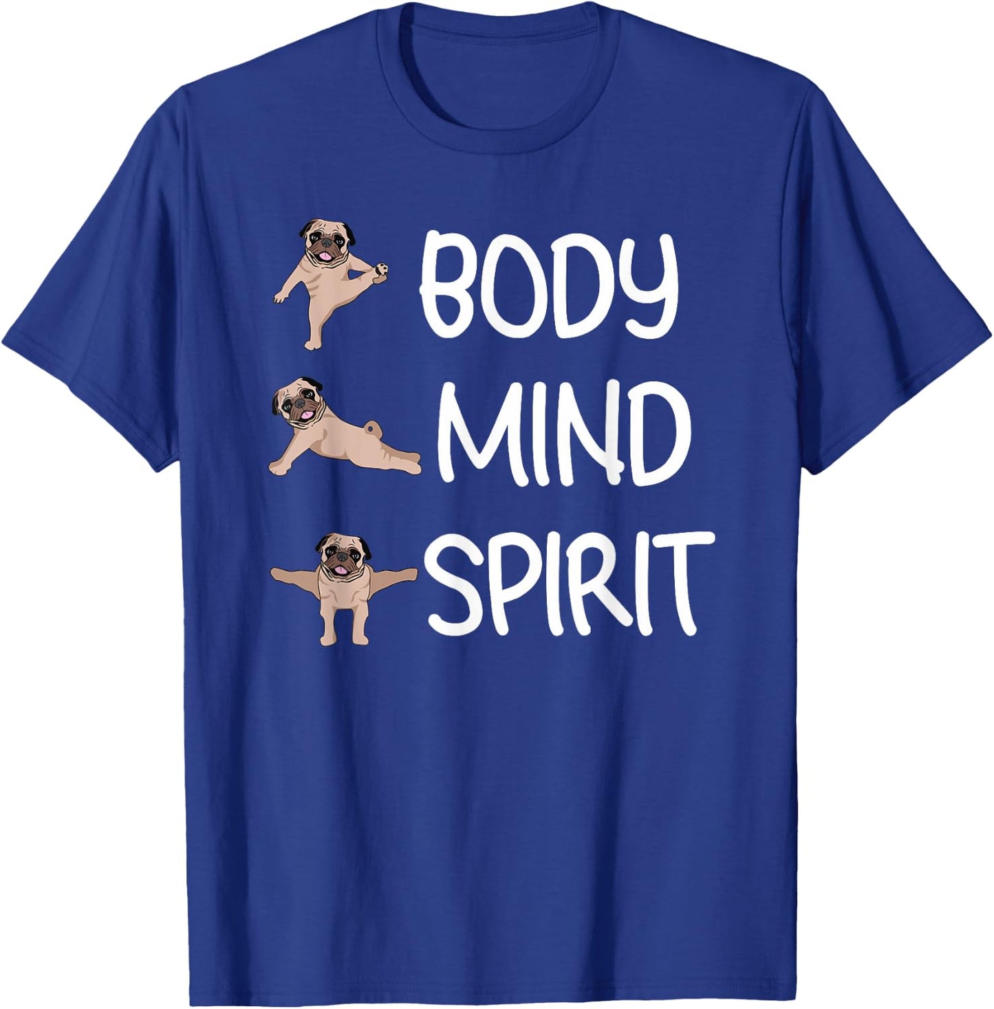 Funny Yoga Pug Men Kids, Funny Dog Lovers T-Shirt - T-Shirt | Royal