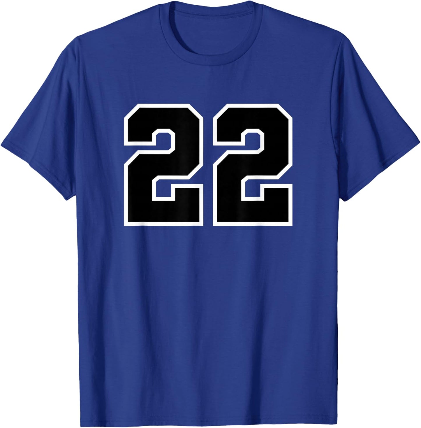 Number #22 Sport Black Number T-Shirt - T-Shirt | Royal