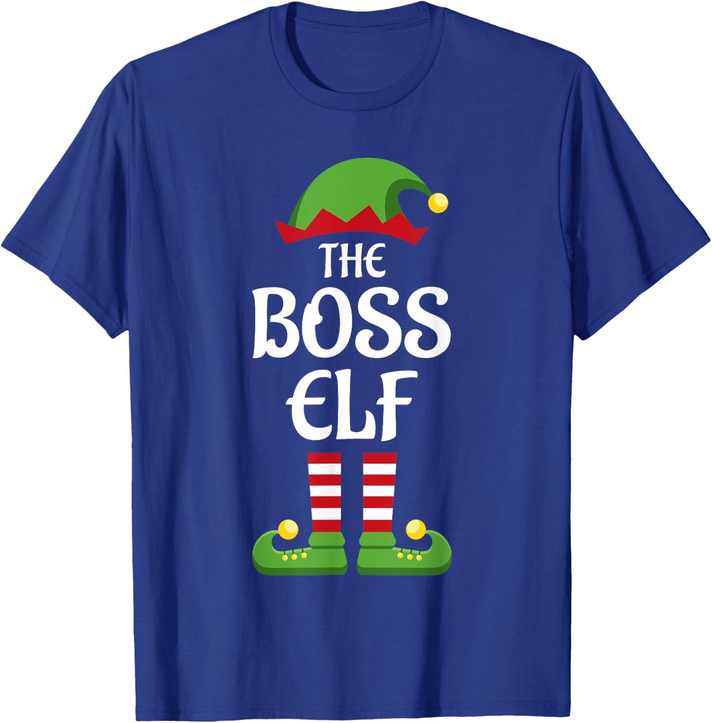 Boss Elf Family Matching Group Christmas T-Shirt - T-Shirt | Royal
