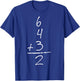 Baseball Inspired Math 6 4 3 2 Double Play Softball Game T-Shirt - T-Shirt | Royal