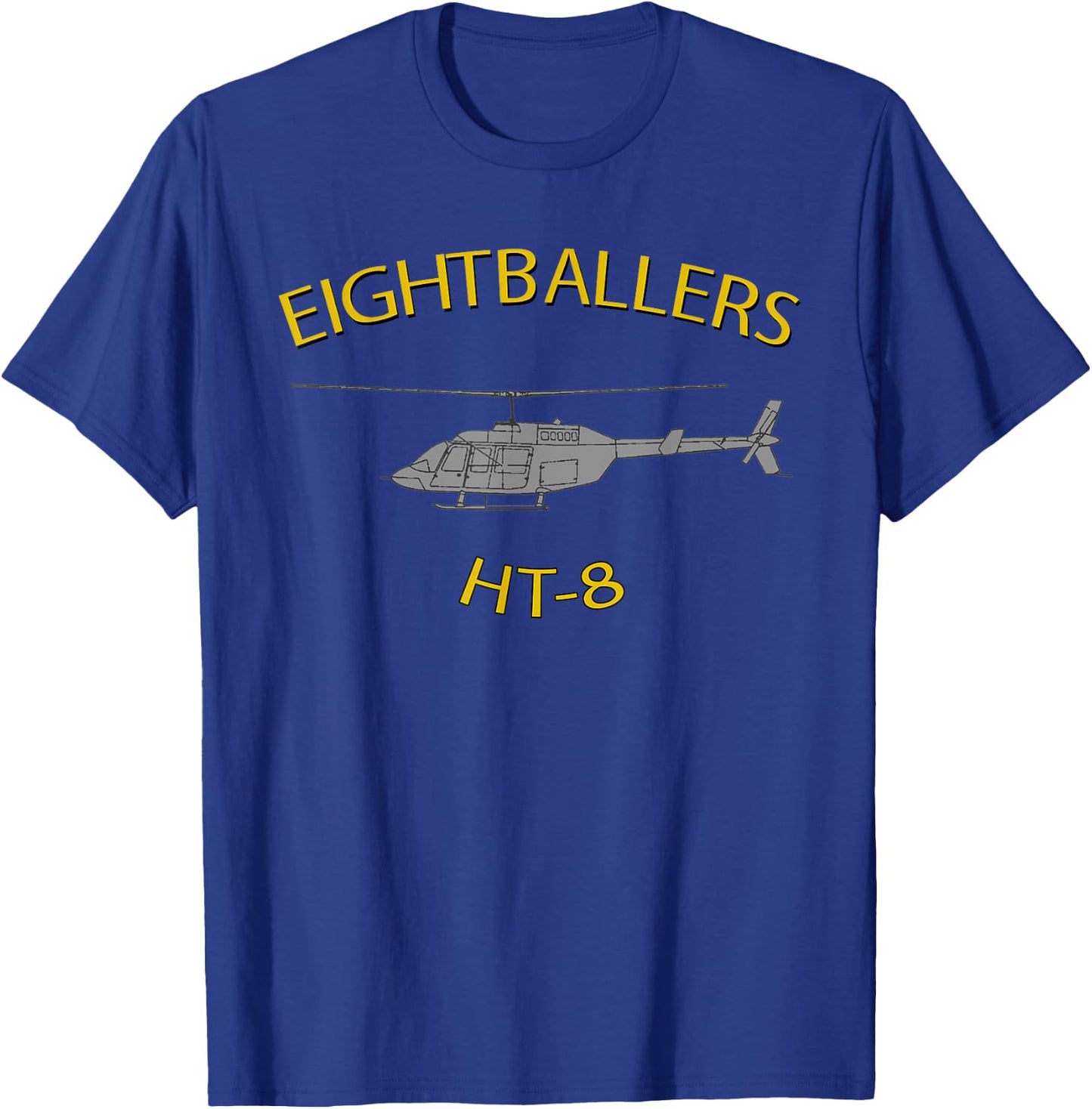 HT-8 "Eightballers" Helicopter Training Squadron TH-57 T-Shirt - T-Shirt | Royal