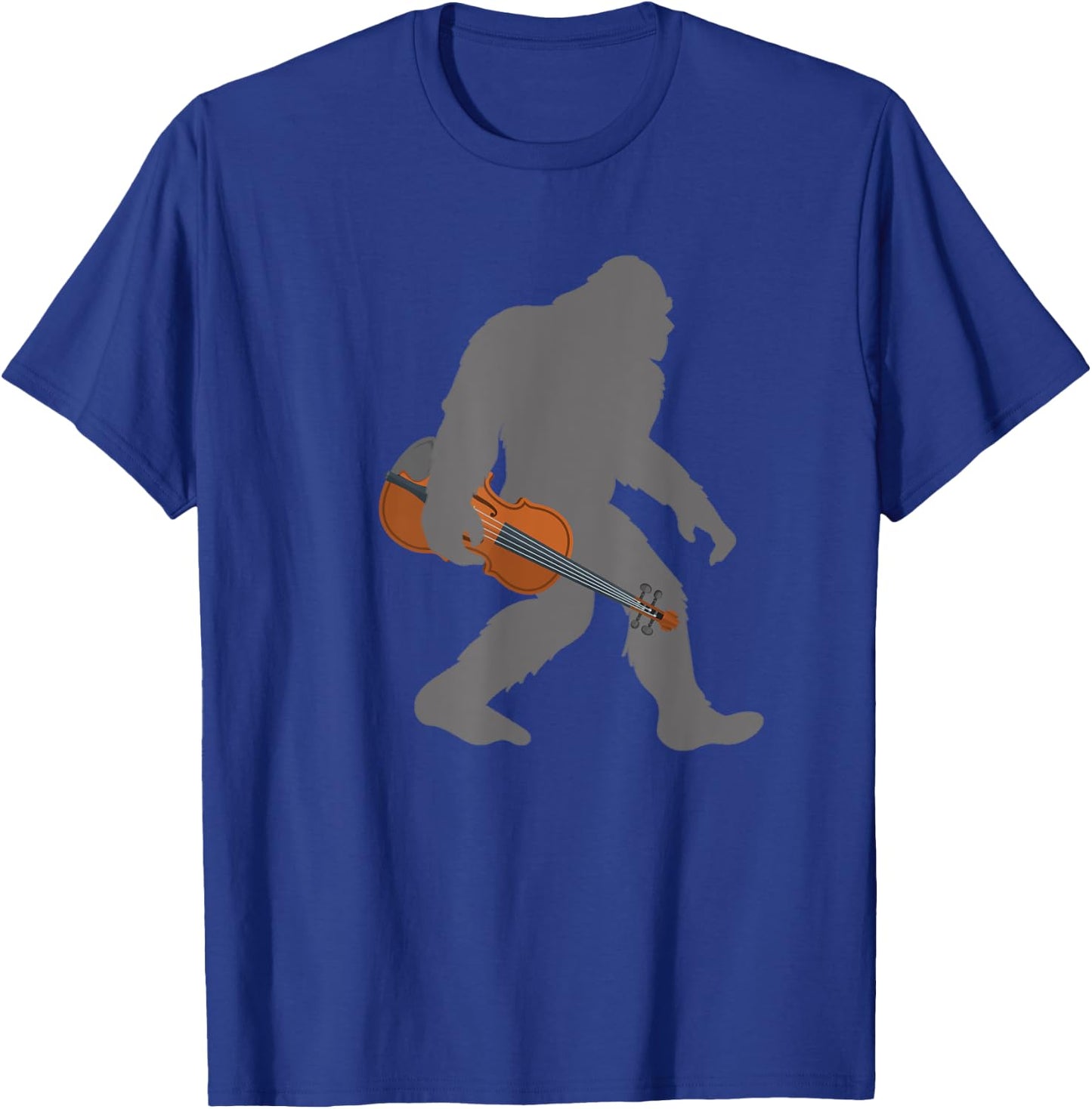 Funny Fiddle Violinist Bigfoot musician with Violin T-Shirt - T-Shirt | Royal