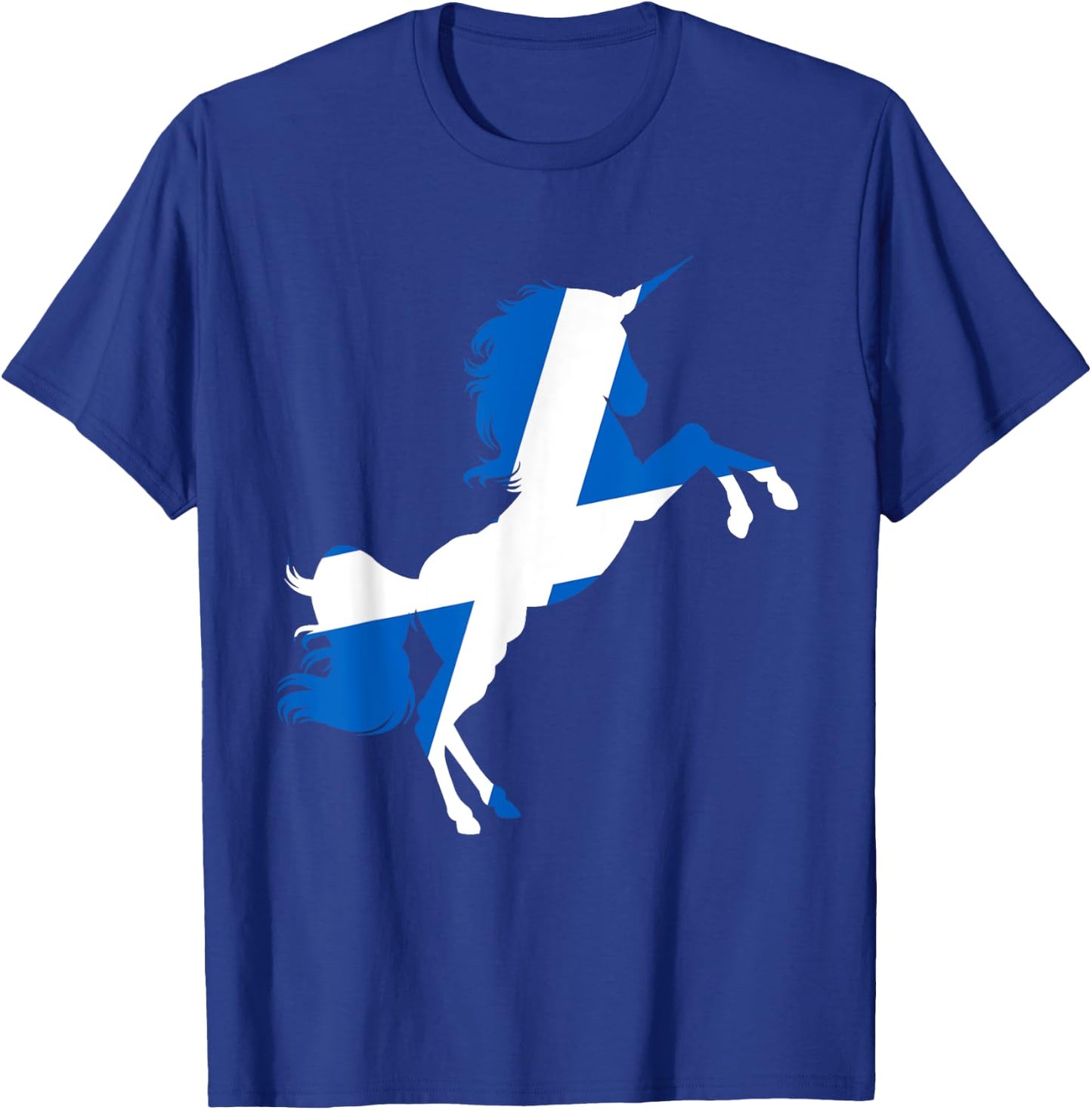 Scotland Flag Unicorn Scot Tartan Plaid Day Scottish Unicorn T-Shirt - T-Shirt | Royal
