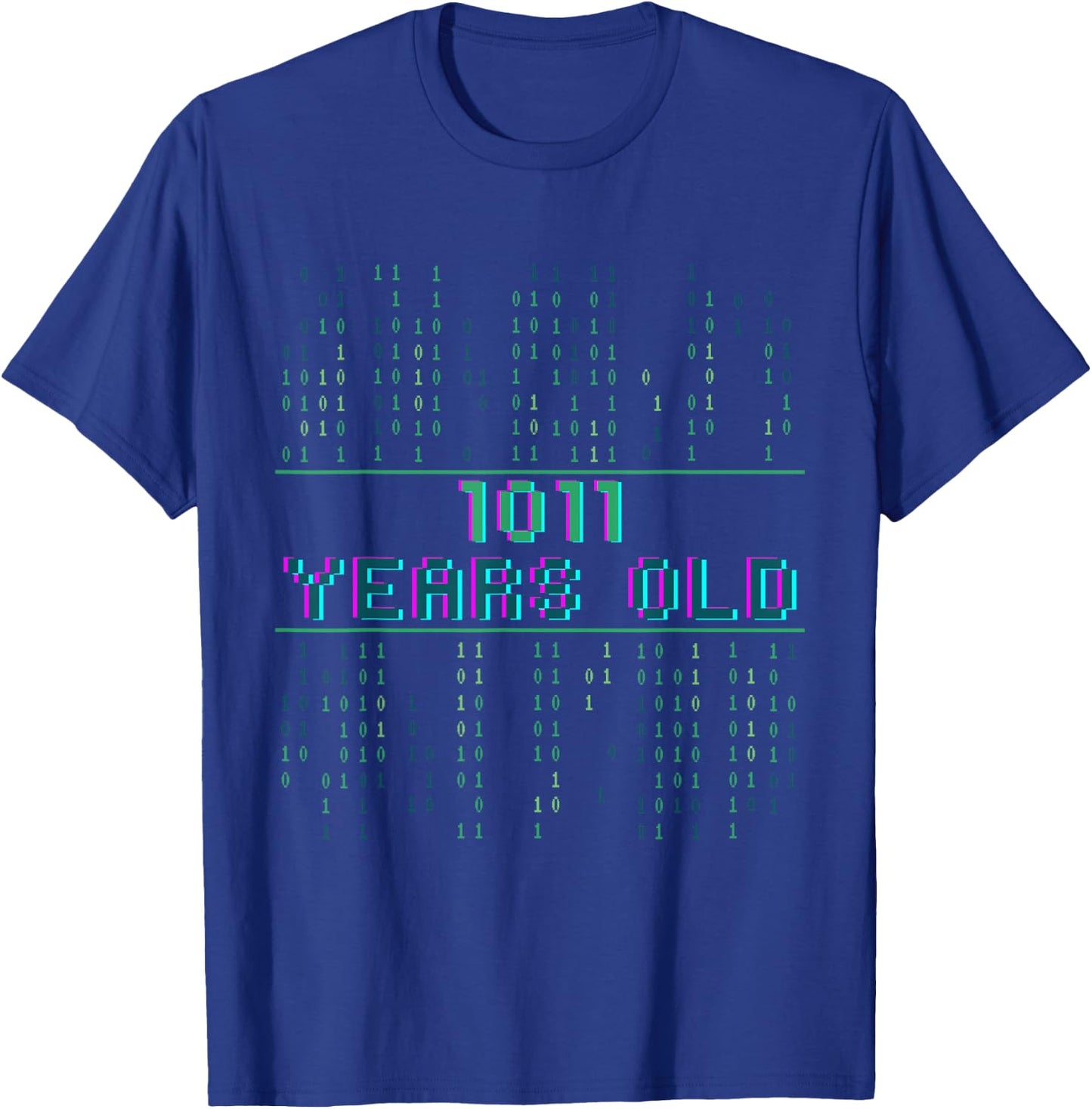 11th birthday 11 years old Binary code coder Computer scienc T-Shirt - T-Shirt | Royal
