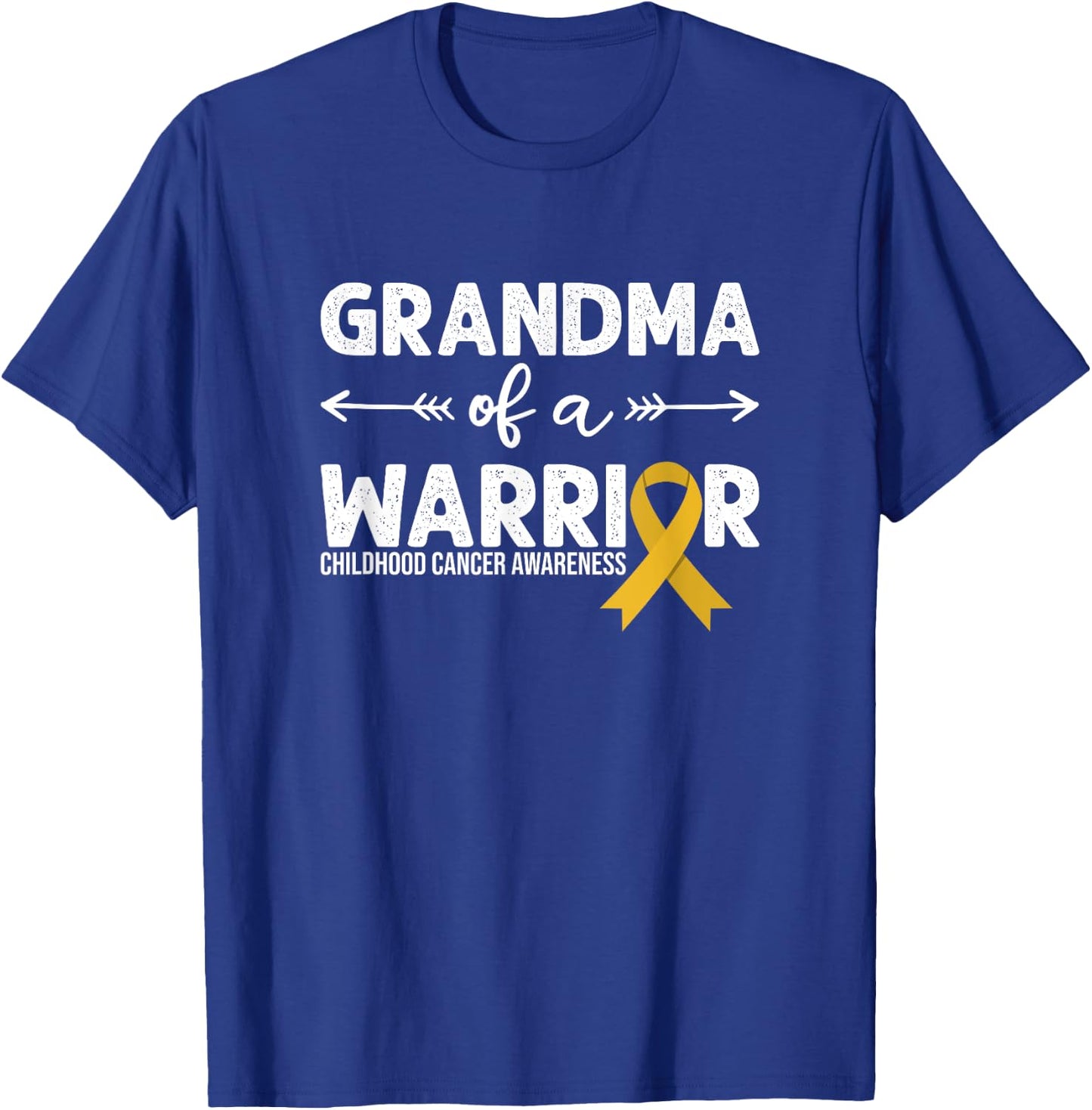 Grandma Of A Warrior - Childhood Cancer Awareness T-Shirt - T-Shirt | Royal