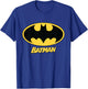 DC Kids Batman Logo Name T-Shirt - T-Shirt | Royal