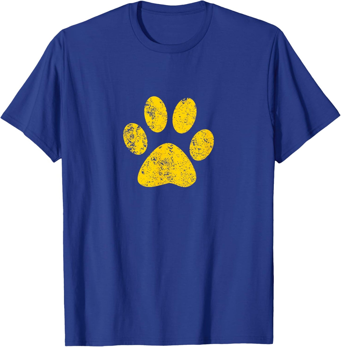 Dog Cat Paw Print Bulldogs Wildcats Huskies Tigers T Shirt Women Girls Kids T-Shirt - T-Shirt | Royal