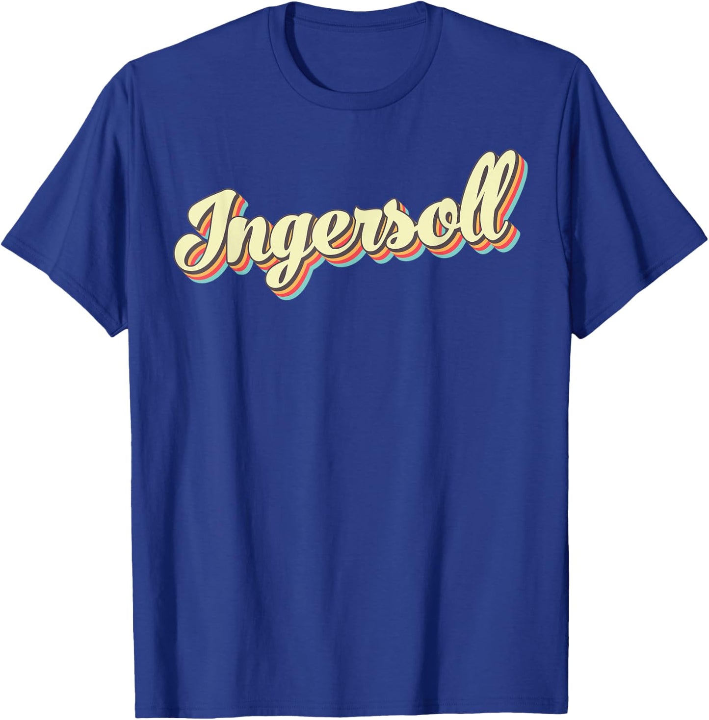 Ingersoll Retro Art Baseball Font Vintage T-Shirt - T-Shirt | Royal
