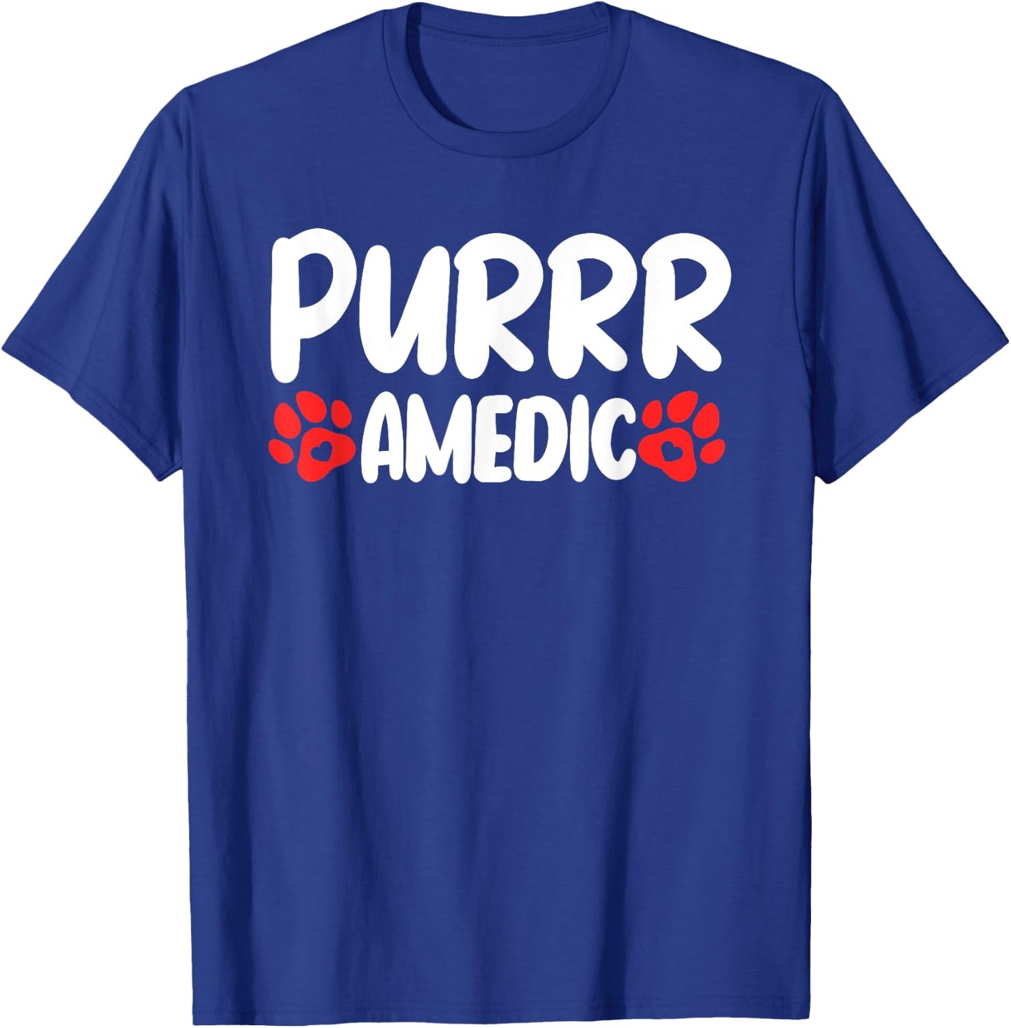Purr Medic Vet Tech Cat Lover Veterinarian Assistant Women Kids T-Shirt - T-Shirt | Royal