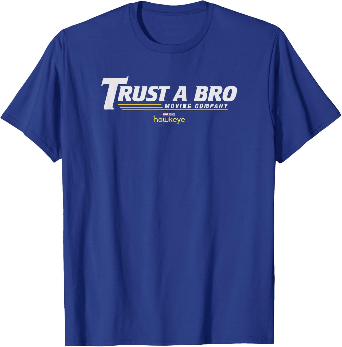 Marvel Hawkeye Trust A Bro Logo T-Shirt - T-Shirt | Royal