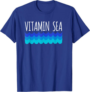 Vitamin Sea Funny Seaside Ocean Lover T-Shirt - T-Shirt | Royal