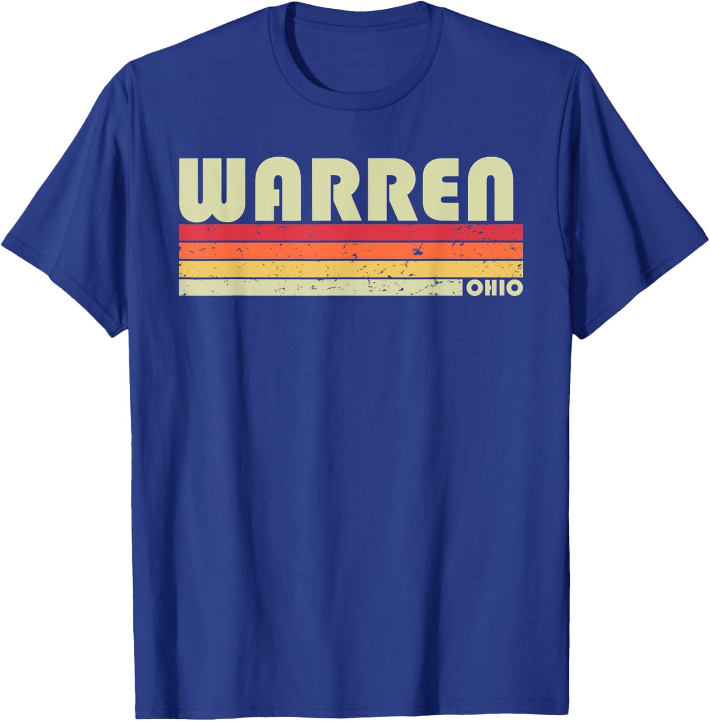 WARREN OH OHIO Funny City Home Roots Gift Retro 70s 80s T-Shirt - T-Shirt | Royal