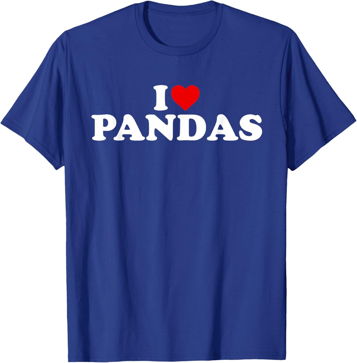 I Love Pandas - Heart T-Shirt - T-Shirt | Royal