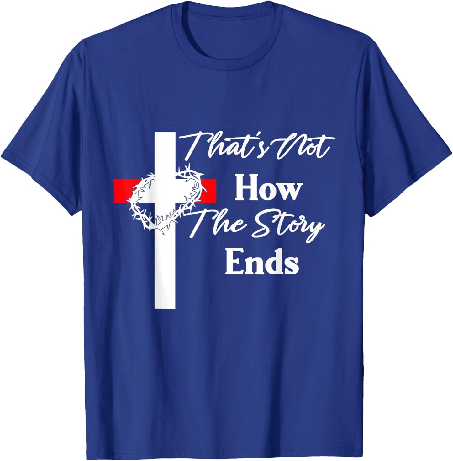 Jesus Resurrection Crown of Thorns Easter Christian T-Shirt - T-Shirt | Royal