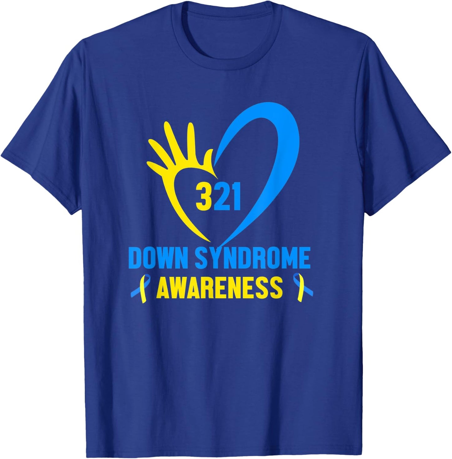 321 World Down Syndrome Awareness Day Shirt, Trisomy 21 Kids T-Shirt - T-Shirt | Royal