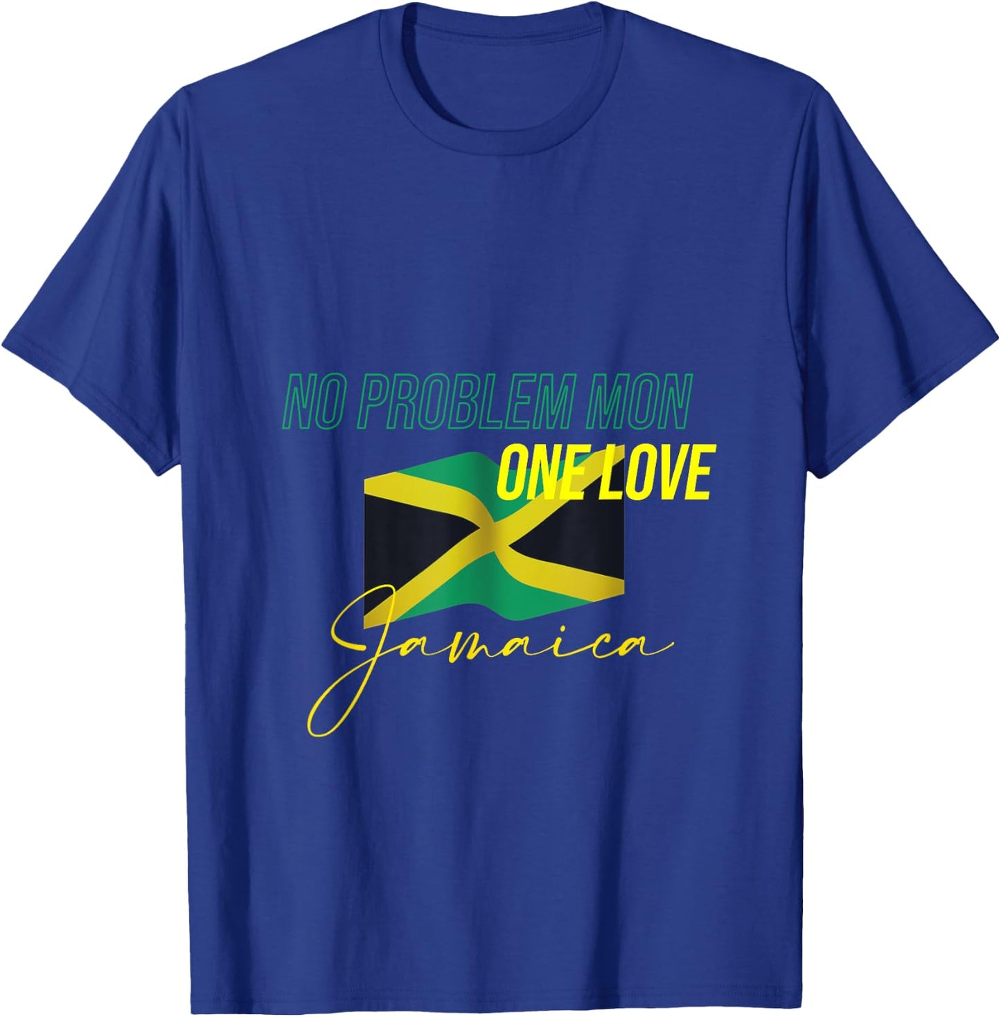 Patriotic One Love Jamaica Pride Clothing Jamaica Flag Color T-Shirt - T-Shirt | Royal