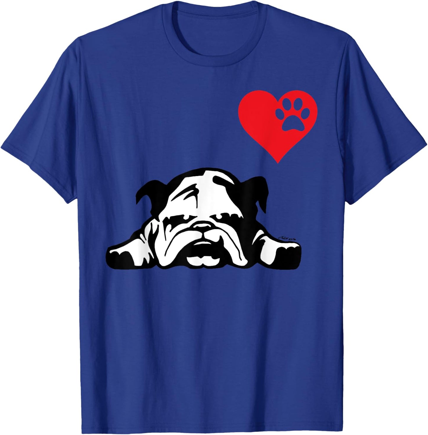 English Bulldog I LOVE MY ENGLISH BULLDOG DOG Men Women Girls Kids T-Shirt - T-Shirt | Royal