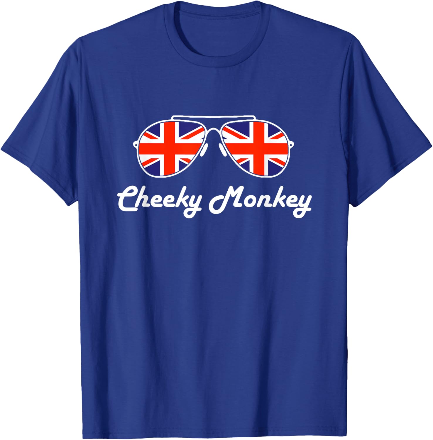 British Flag Cheeky Monkey England Union Jack Funny British T-Shirt - T-Shirt | Royal