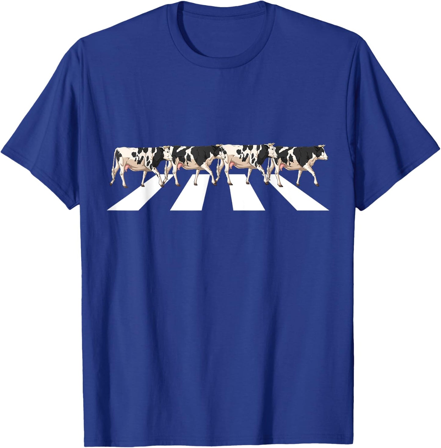 Funny Crosswalk Cows Farming farm Cow Girl Boy Women Men Kid T-Shirt - T-Shirt | Royal