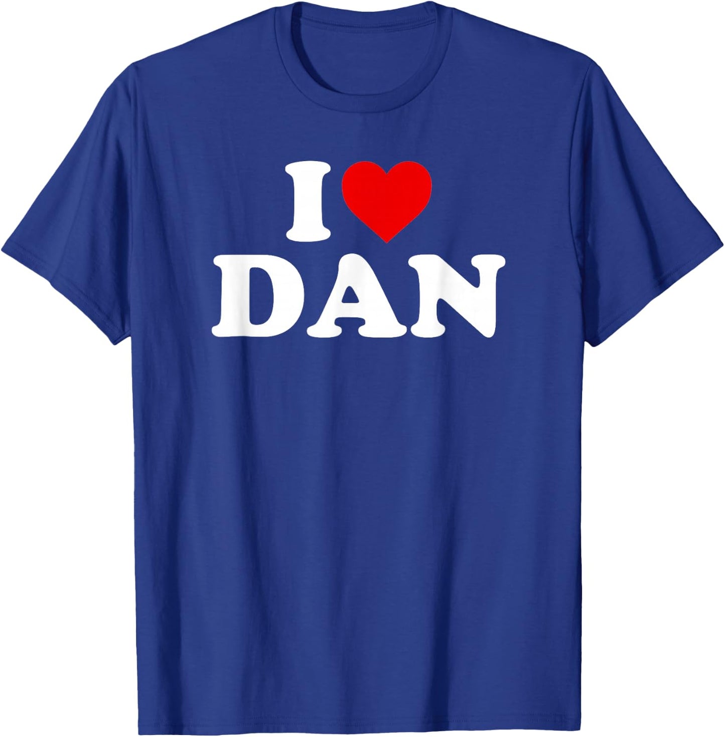 I Love Dan - Heart T-Shirt - T-Shirt | Royal