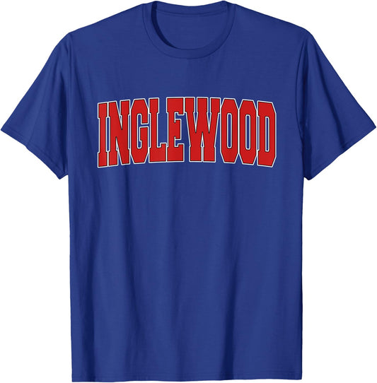 INGLEWOOD CA CALIFORNIA Varsity Style USA Vintage Sports T-Shirt - T-Shirt | Royal