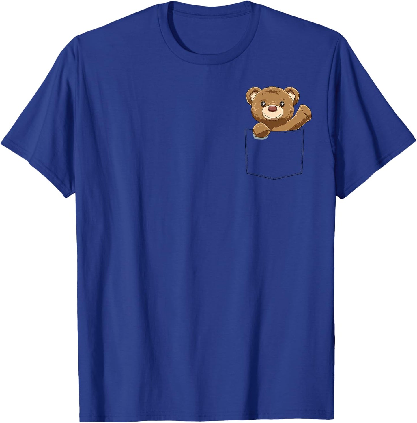 Teddy Bear Pocket Teddy Bear in Pocket Teddy Bear Peeking T-Shirt - T-Shirt | Royal