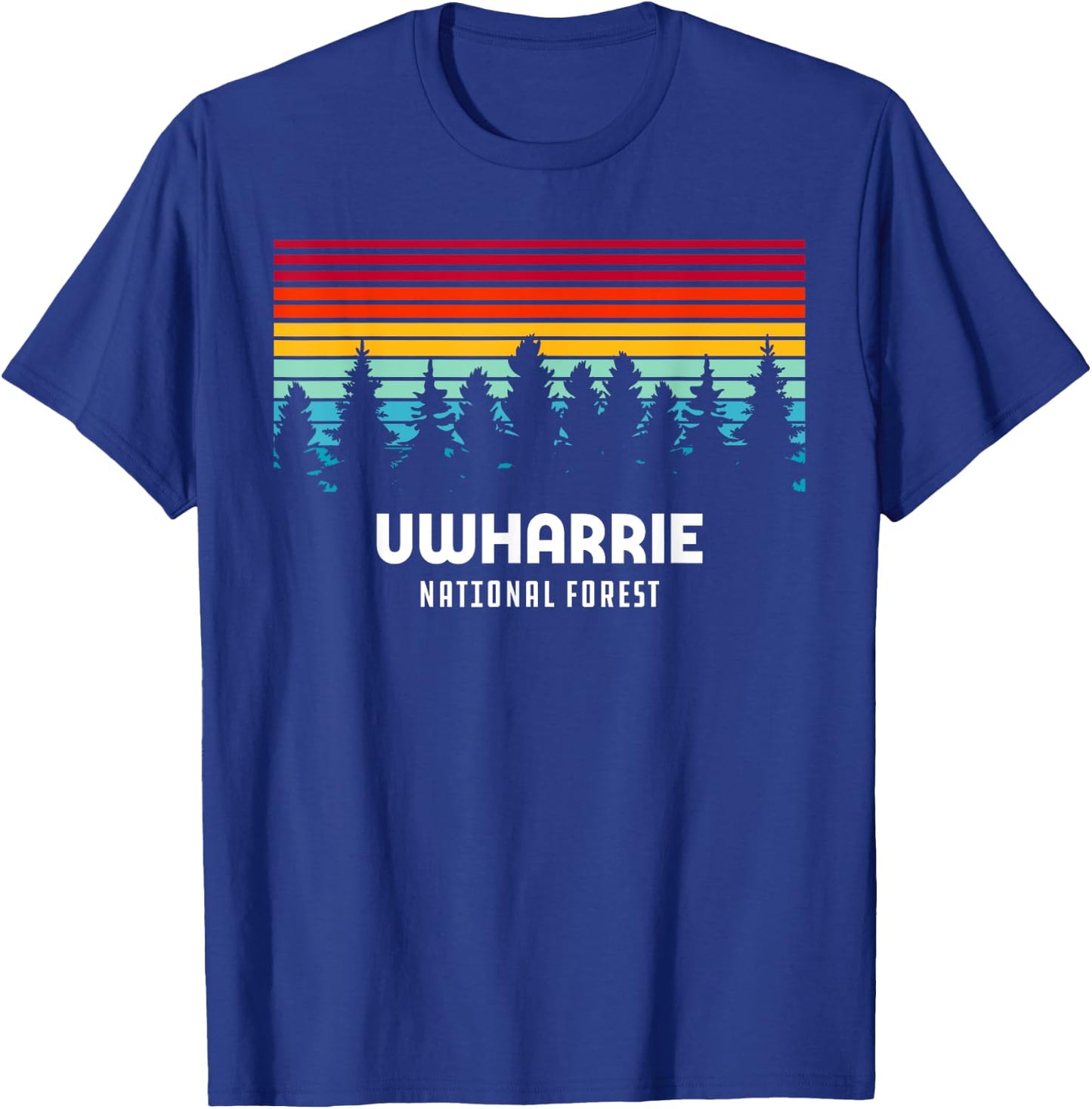 Retro Uwharrie National Forest Albemarle North Carolina T-Shirt - T-Shirt | Royal