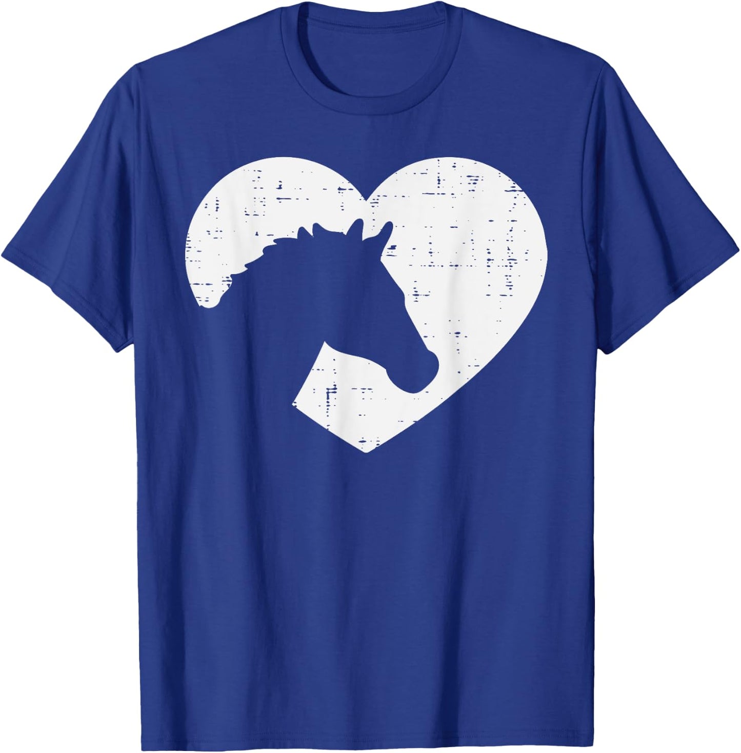 Heart Horse Silhouette Riding Rider Equestrian Men Women T-Shirt - T-Shirt | Royal